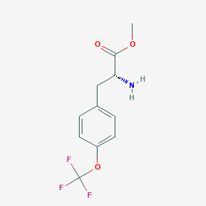molecular formula C11H12F3NO3 B13141744 (R)-Methyl 2-amino-3-(4-(trifluoromethoxy)phenyl)propanoate 