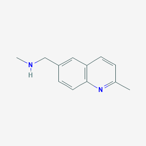 molecular formula C12H14N2 B13141767 N-Methyl-1-(2-methylquinolin-6-yl)methanamine 