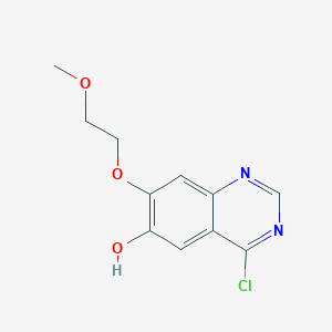 molecular formula C11H11ClN2O3 B13141775 4-Chloro-7-(2-methoxyethoxy)quinazolin-6-ol 