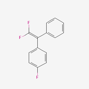 molecular formula C14H9F3 B13141778 1-(2,2-Difluoro-1-phenyl-vinyl)-4-fluoro-benzene CAS No. 569-72-2