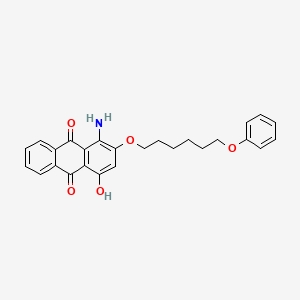 molecular formula C26H25NO5 B13141802 1-Amino-4-hydroxy-2-((6-phenoxyhexyl)oxy)anthracene-9,10-dione CAS No. 59373-50-1