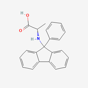 molecular formula C22H19NO2 B13141843 (2S)-2-[(9-phenylfluoren-9-yl)amino]propanoic acid 