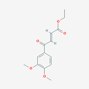 molecular formula C14H16O5 B13141853 (e)-Ethyl 4-(3,4-dimethoxyphenyl)-4-oxobut-2-enoate 