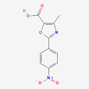 molecular formula C11H8N2O5 B13141879 4-Methyl-2-(4-nitrophenyl)oxazole-5-carboxylic acid 