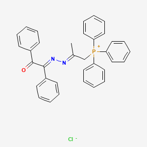 molecular formula C35H30ClN2OP B13141883 (2-((2-Oxo-1,2-diphenylethylidene)hydrazono)propyl)triphenylphosphonium chloride CAS No. 81724-91-6