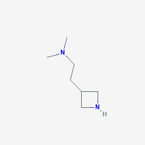 molecular formula C7H16N2 B13141886 2-(Azetidin-3-yl)-N,N-dimethylethanamine 