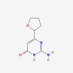 molecular formula C8H11N3O2 B13141899 4(3H)-Pyrimidinone, 2-amino-6-(tetrahydro-2-furanyl)- 
