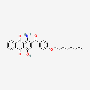 molecular formula C29H29NO5 B13141910 1-Amino-4-hydroxy-2-(4-(octyloxy)benzoyl)anthracene-9,10-dione CAS No. 89868-46-2