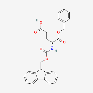 molecular formula C27H25NO6 B13141911 Fmoc-D-Glu-OBzl 