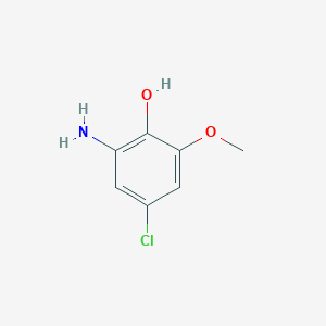 molecular formula C7H8ClNO2 B13141935 2-Amino-4-chloro-6-methoxyphenol 
