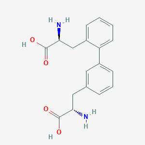 molecular formula C18H20N2O4 B13141937 (2S)-2-amino-3-[3-[2-[(2S)-2-amino-2-carboxyethyl]phenyl]phenyl]propanoic acid 