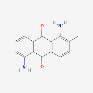 molecular formula C15H12N2O2 B13142008 1,5-Diamino-2-methylanthraquinone CAS No. 10146-54-0