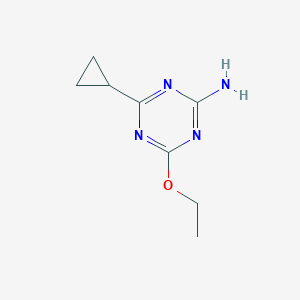 molecular formula C8H12N4O B13142016 4-Cyclopropyl-6-ethoxy-1,3,5-triazin-2-amine CAS No. 92239-36-6