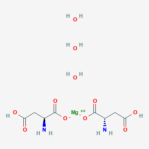 molecular formula C8H18MgN2O11 B13142024 Magnesium(S)-2-amino-3-carboxypropanoatetrihydrate 