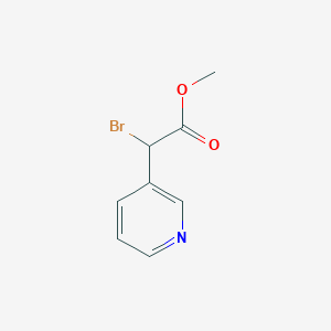 molecular formula C8H8BrNO2 B13142042 Methyl2-bromo-2-(pyridin-3-yl)acetate 