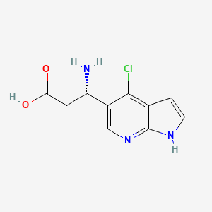 molecular formula C10H10ClN3O2 B13142052 (S)-3-Amino-3-(4-chloro-1H-pyrrolo[2,3-b]pyridin-5-yl)propanoicacid 