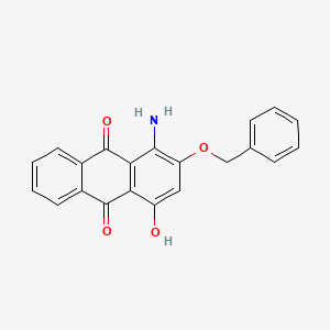 molecular formula C21H15NO4 B13142067 1-Amino-2-(benzyloxy)-4-hydroxyanthracene-9,10-dione CAS No. 16410-10-9