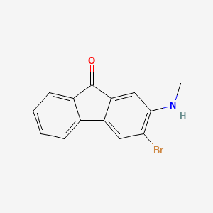 molecular formula C14H10BrNO B13142074 3-Bromo-2-(methylamino)-9h-fluoren-9-one CAS No. 3404-88-4