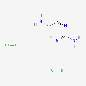 molecular formula C4H8Cl2N4 B13142085 Pyrimidine-2,5-diamine dihydrochloride 