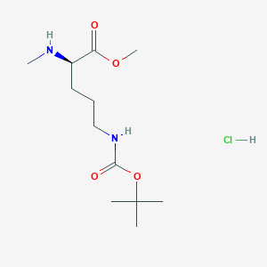 molecular formula C12H25ClN2O4 B13142090 N-Me-D-Orn(Boc)-OMe.HCl 