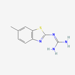 molecular formula C9H10N4S B1314210 1-(6-Methylbenzo[d]thiazol-2-yl)guanidine CAS No. 86328-44-1