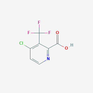 molecular formula C7H3ClF3NO2 B13142108 4-Chloro-3-(trifluoromethyl)picolinic acid 