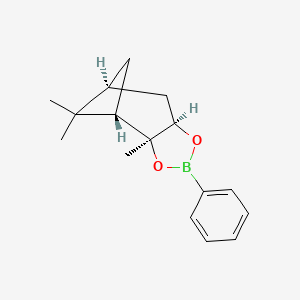 molecular formula C16H21BO2 B1314214 (3aS,4S,6S,7aR)-3a,5,5-Trimethyl-2-phenylhexahydro-4,6-methanobenzo[d][1,3,2]dioxaborole CAS No. 76110-78-6