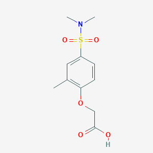 molecular formula C11H15NO5S B1314221 [4-(Dimethylsulfamoyl)-2-methylphenoxy]acetic acid CAS No. 29148-95-6