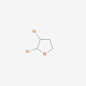 molecular formula C4H6Br2O B13142216 2,3-Dibromotetrahydrofuran CAS No. 52911-58-7