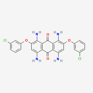 molecular formula C26H18Cl2N4O4 B13142224 1,4,5,8-Tetraamino-2,7-bis(3-chlorophenoxy)anthracene-9,10-dione CAS No. 88600-59-3