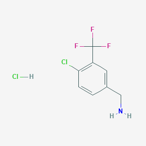 molecular formula C8H8Cl2F3N B13142267 4-Chloro-3-(trifluoromethyl)benzylamine hydrochloride CAS No. 42365-61-7