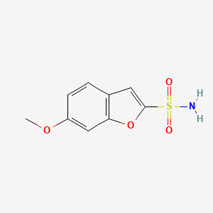 molecular formula C9H9NO4S B13142272 6-Methoxybenzofuran-2-sulfonamide 