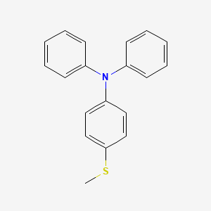 molecular formula C19H17NS B13142276 4-(Methylsulfanyl)-N,N-diphenylaniline CAS No. 36809-18-4