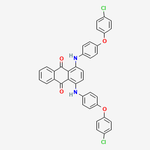 molecular formula C38H24Cl2N2O4 B13142286 1,4-Bis[4-(4-chlorophenoxy)anilino]anthraquinone CAS No. 26931-39-5