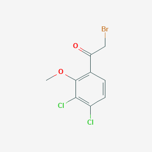 molecular formula C9H7BrCl2O2 B13142289 2-Bromo-1-(3,4-dichloro-2-methoxyphenyl)ethanone 