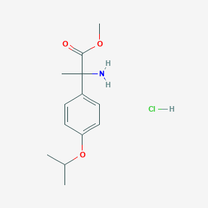 molecular formula C13H20ClNO3 B13142296 Methyl 2-amino-2-(4-isopropoxyphenyl)propanoate hcl 