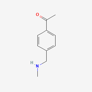 molecular formula C10H13NO B13142301 1-(4-((Methylamino)methyl)phenyl)ethanone 