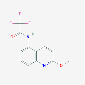 molecular formula C12H9F3N2O2 B13142315 2,2,2-trifluoro-N-(2-methoxyquinolin-5-yl)acetamide 