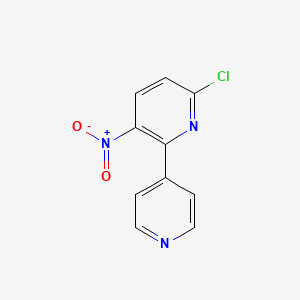 molecular formula C10H6ClN3O2 B13142328 6-Chloro-3-nitro-2,4'-bipyridine CAS No. 90679-38-2