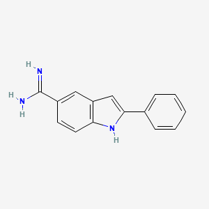 molecular formula C15H13N3 B13142347 2-phenyl-1H-indole-5-carboximidamide 