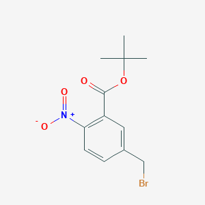molecular formula C12H14BrNO4 B13142359 tert-Butyl 5-(bromomethyl)-2-nitrobenzoate CAS No. 88071-92-5