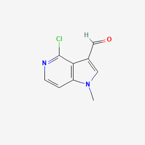 molecular formula C9H7ClN2O B1314236 4-Chloro-1-methyl-1H-pyrrolo[3,2-c]pyridine-3-carbaldehyde CAS No. 97989-41-8