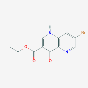 molecular formula C11H9BrN2O3 B1314238 Ethyl 7-bromo-4-oxo-1,4-dihydro-1,5-naphthyridine-3-carboxylate CAS No. 64436-97-1