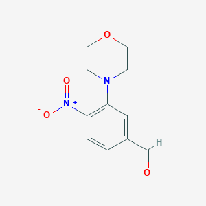 molecular formula C11H12N2O4 B1314239 3-吗啉基-4-硝基苯甲醛 CAS No. 101682-70-6