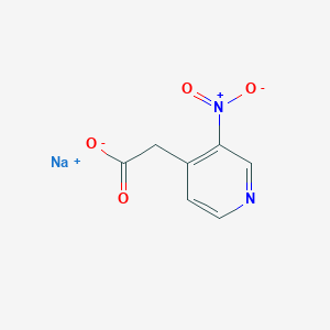 molecular formula C7H5N2NaO4 B13142395 4-Pyridineaceticacid,3-nitro-,sodiumsalt 