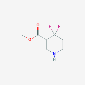 molecular formula C7H11F2NO2 B13142415 Methyl 4,4-difluoropiperidine-3-carboxylate 