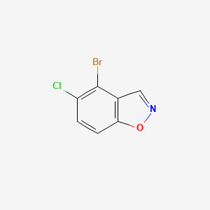molecular formula C7H3BrClNO B13142421 4-Bromo-5-chlorobenzo[d]isoxazole 