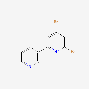 molecular formula C10H6Br2N2 B13142445 4,6-Dibromo-2,3'-bipyridine 