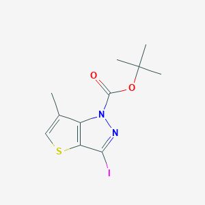 molecular formula C11H13IN2O2S B13142452 Tert-butyl 3-iodo-6-methylthieno[3,2-c]pyrazole-1-carboxylate 