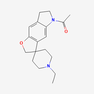 molecular formula C18H24N2O2 B13142501 1-(1'-ethylspiro[6,7-dihydro-2H-furo[2,3-f]indole-3,4'-piperidine]-5-yl)ethanone 